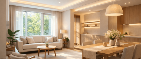 自然光＋燈光佈局：室內設計提升採光與空間層次技巧